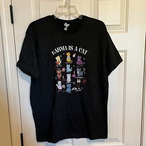 Karma is a Cat T-shirt size Large